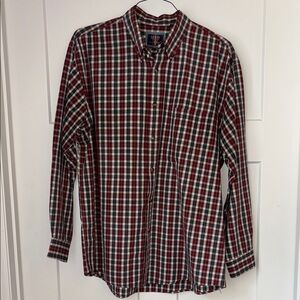 Classic Burgundy Plaid Men's Shirt